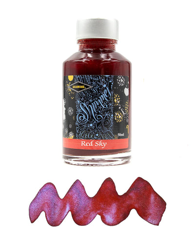 Diamine Shimmering Fountain Pen Ink - Red Sky