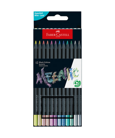 Faber-Castell Black Edition Metallic Pencil Set - Pack of 12