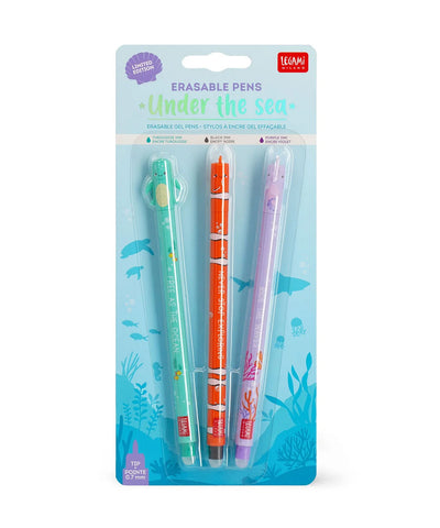 Legami Erasable Rollerball Pen Set - Under The Sea