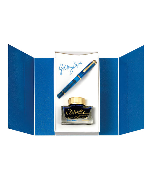 Pelikan M200 Classic Fountain Pen - Golden Lapis Special Edition Gift Set