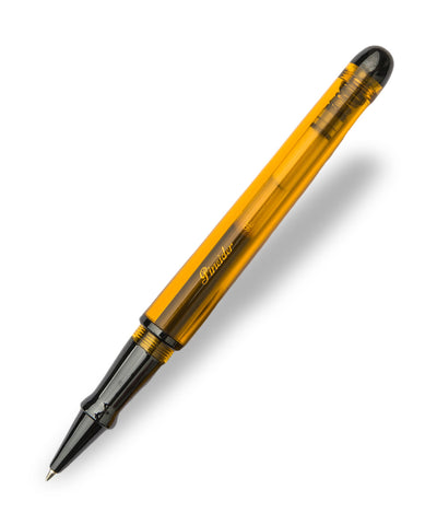 Pineider Avatar Rollerball Pen - Black Demonstrator Amber