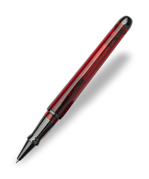 Pineider Avatar Rollerball Pen - Black Demonstrator Wine Red