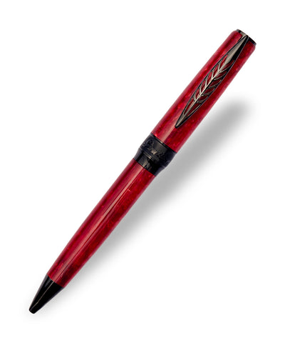 Pineider LGB Rock Ballpoint Pen - Red with Black Trim