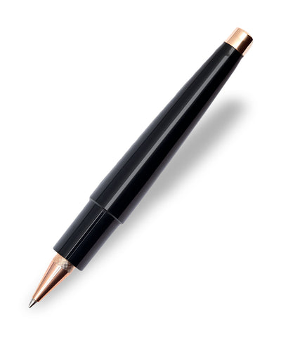 Pineider Tempi Moderni Rollerball Pen - Black and Rose Gold