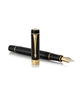 Parker Duofold Classic Centennial Fountain Pen - Black with Gold Trim