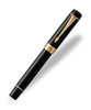 Parker Duofold Classic Centennial Fountain Pen - Black with Gold Trim