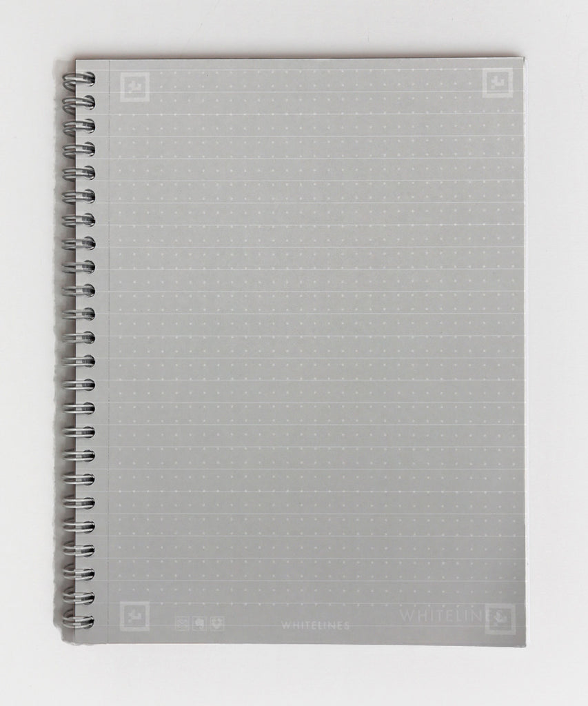 Whitelines Large (A4) Spiral Bound Notebook - No Lines!