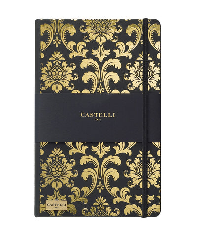 Castelli Black & Gold Collection Notebook - Baroque Gold