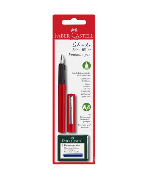 Faber-Castell School Fountain Pen - Red