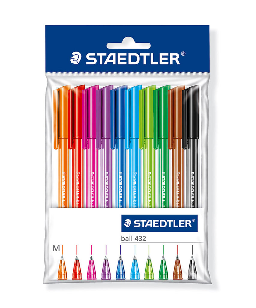 Staedtler Ballpoint Stick Pens, 43235MWP10TH