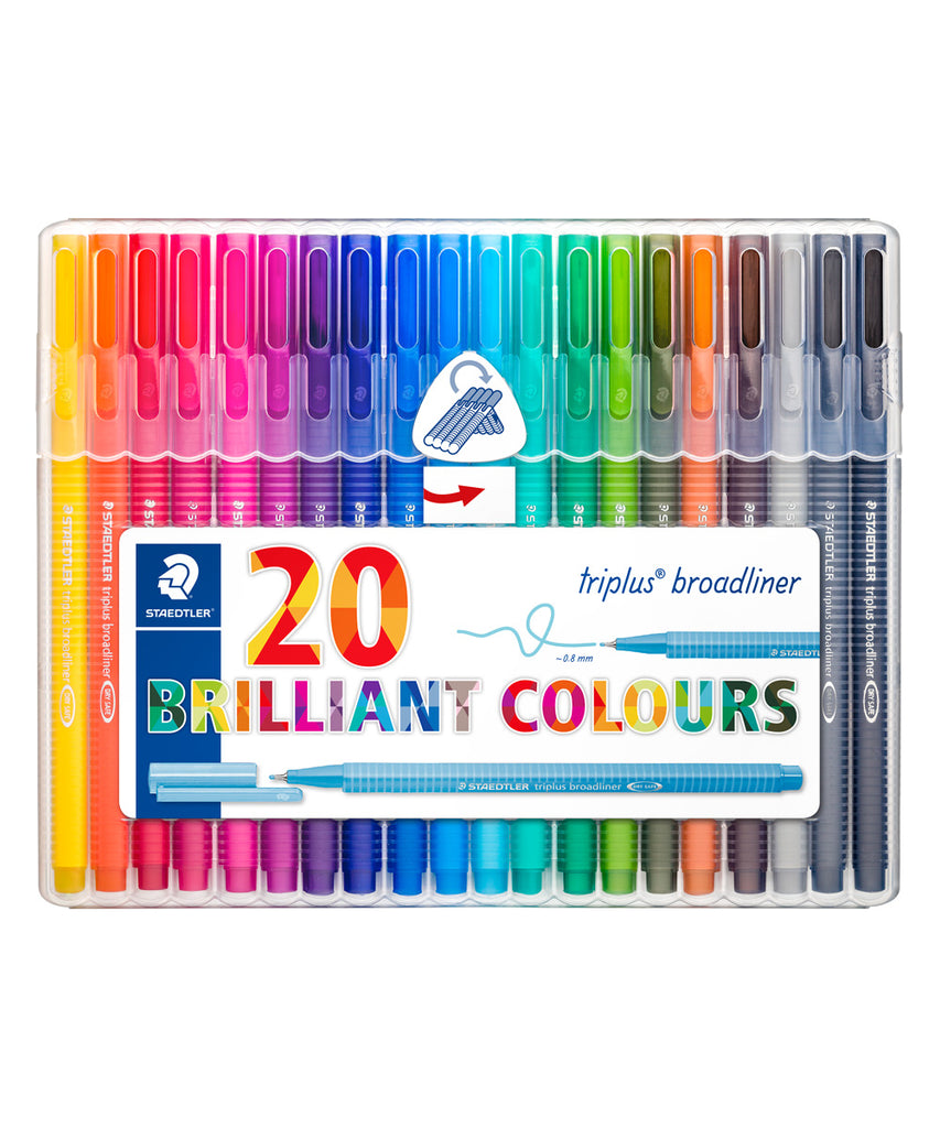 Staedtler Triplus Broadliner Felt Tip Pen - Assorted Colors, Set